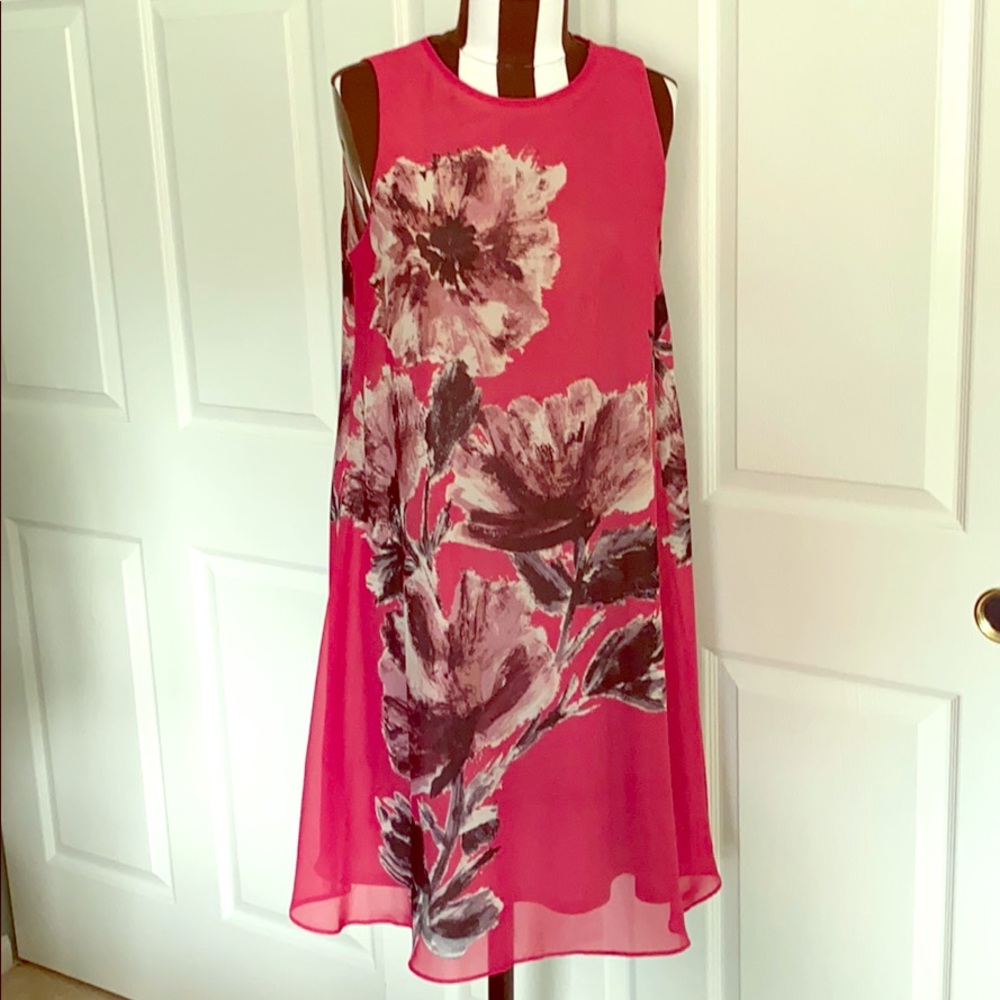 Pink dress with flowers